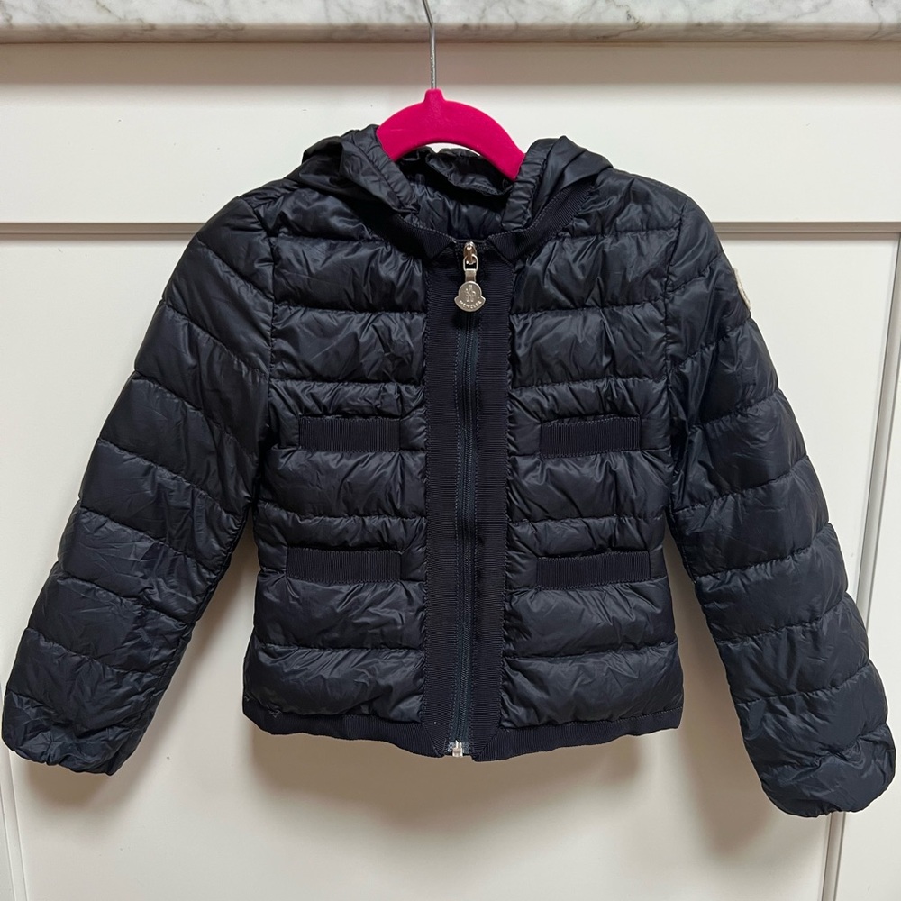 Moncler Girls Kids Down Filled Puffer Coat Jacket Hood w/Bow